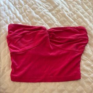 Women's Pink Strapless Top